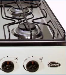 Estufa de mesa CETRON de gas base de acero inoxidable 4 hornillas CC20CGXO 3