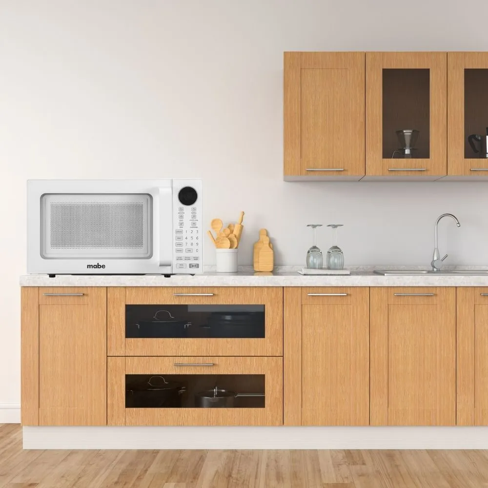 Microondas Mabe de 0.7 pies cubicos 20L 120V sistema de perillas HMM07PJB vista 4