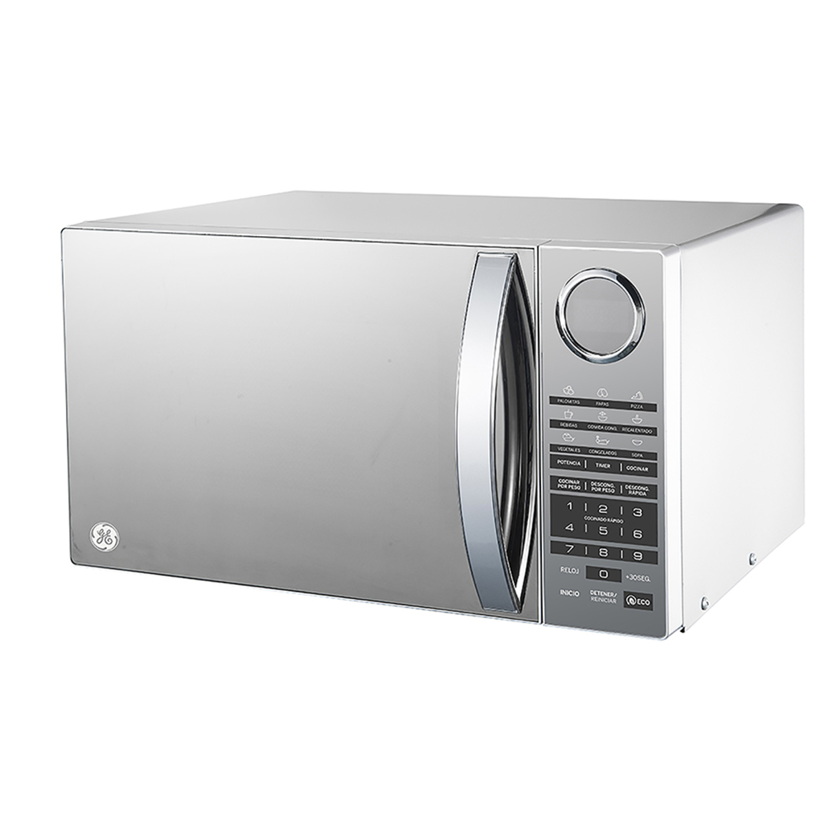 Microondas G.E. de 0.9 pies cúbicos sistema ECO espejo MGE09SEJ 2