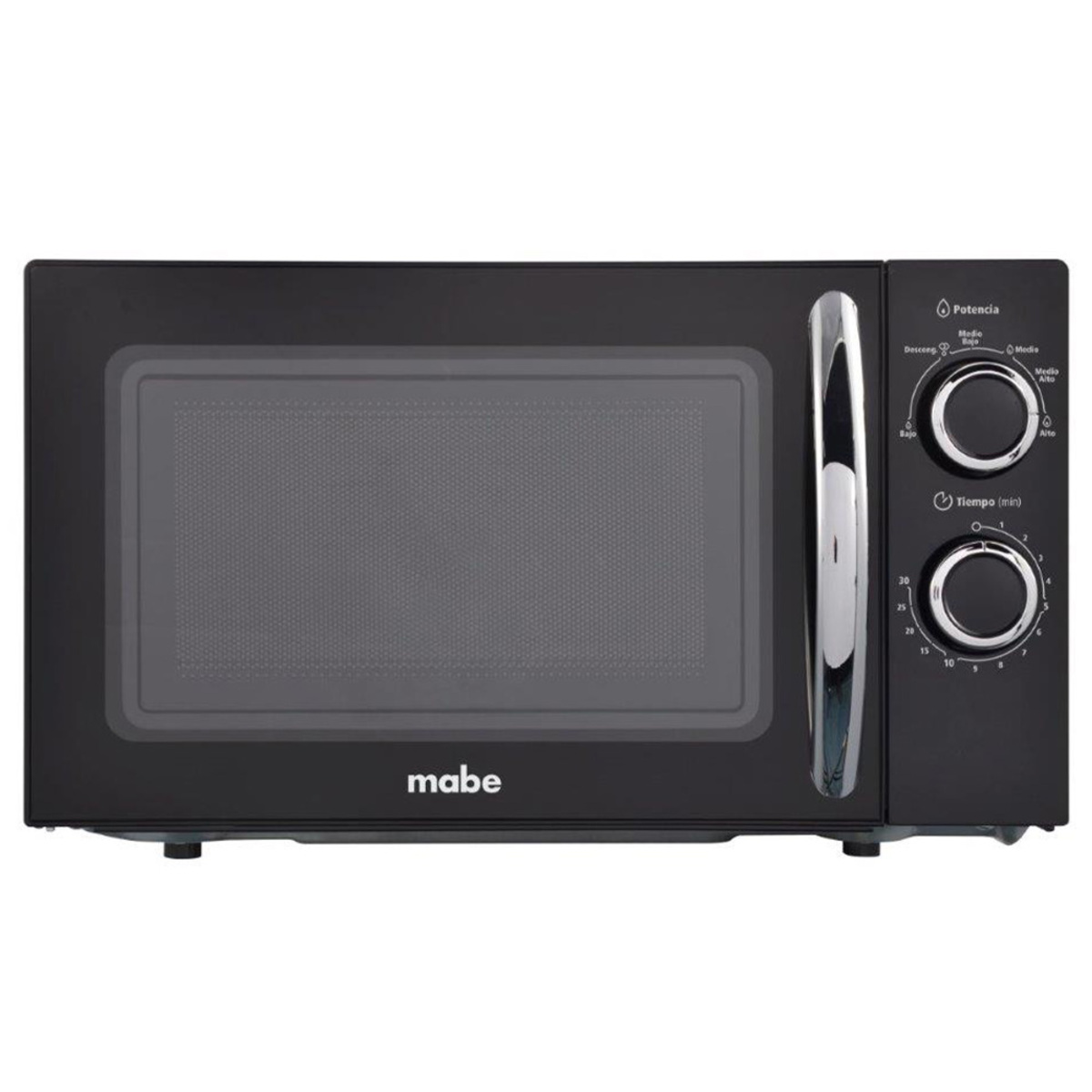 Microondas Mabe de 0.7 pies cúbicos sistema de perillas 20 L 120 V negro HMM07PJN vista