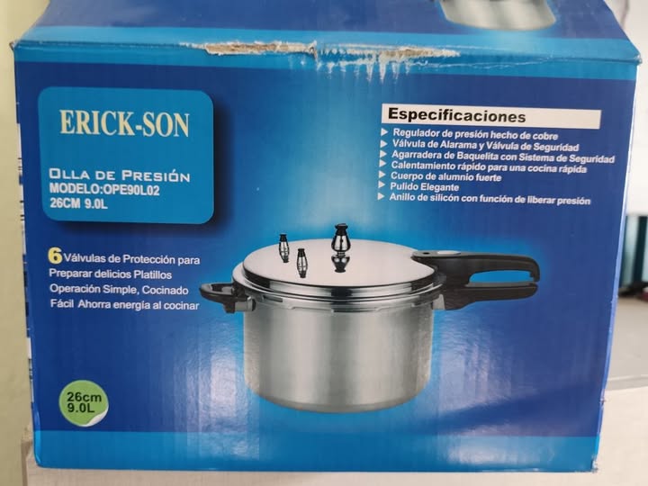 Olla de presión Erickson de 9 litros caja