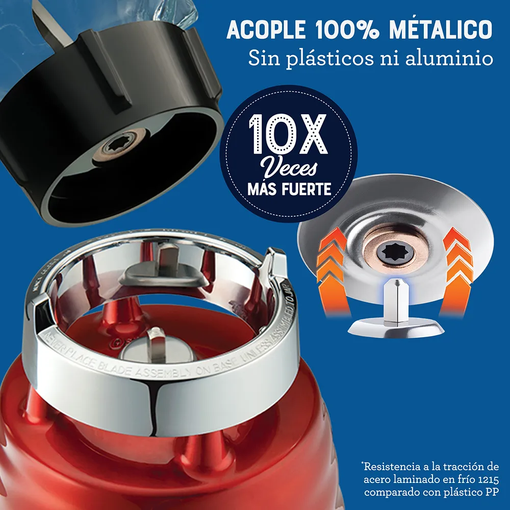 Licuadora Oster Clásica Cromada color rojo BLST4126R 8