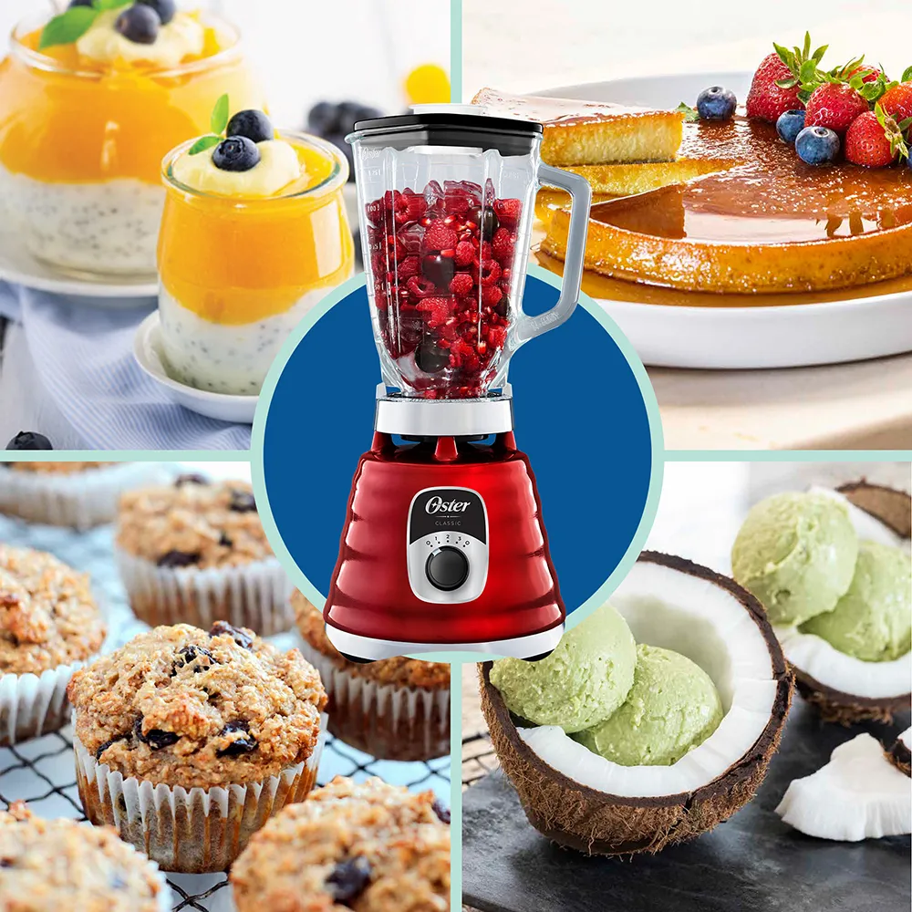 Licuadora Oster Clásica Cromada color rojo BLST4126R 10