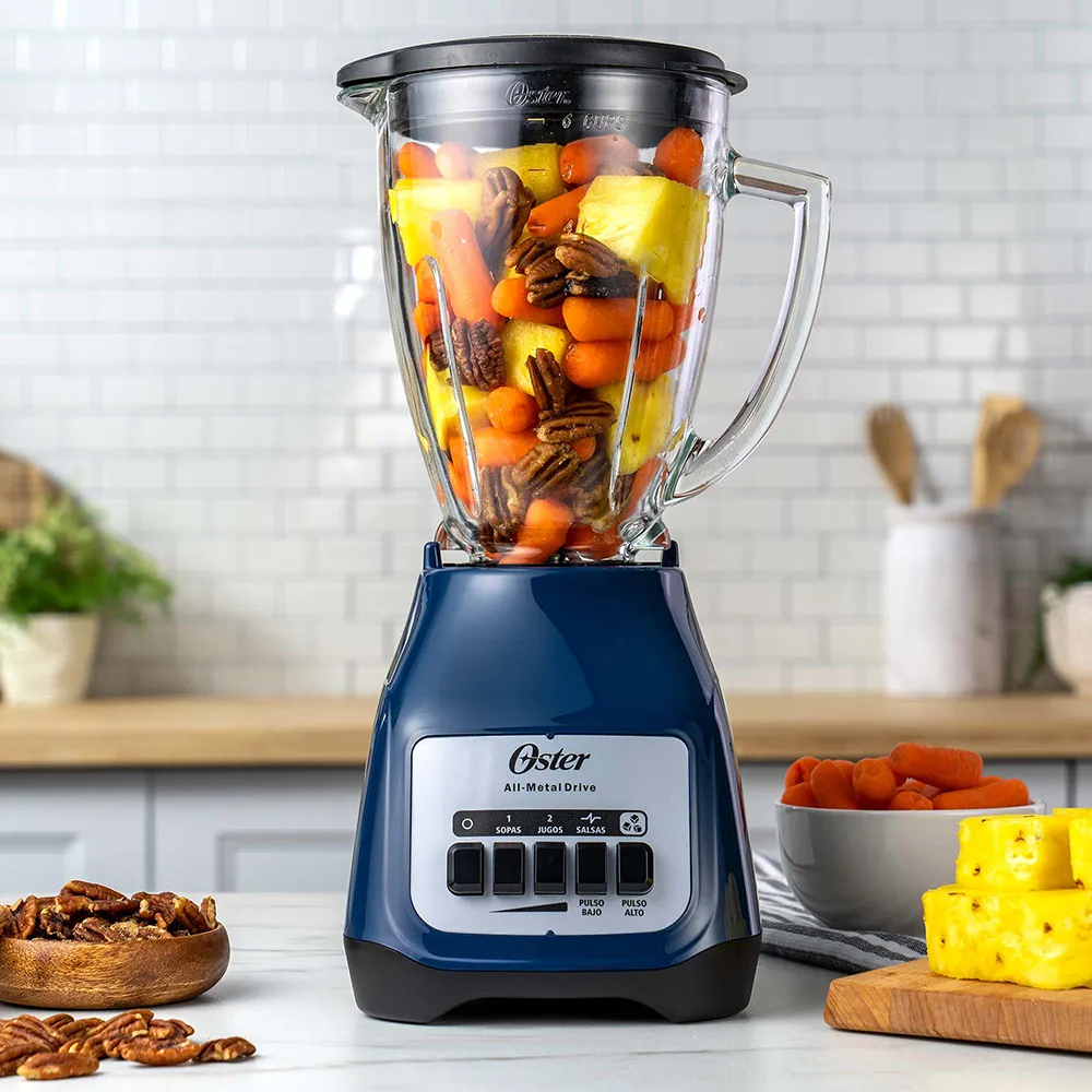 Licuadora Oster vaso de vidrio, 550 watts de potencia 800w pico BLSTKAGLPB 2
