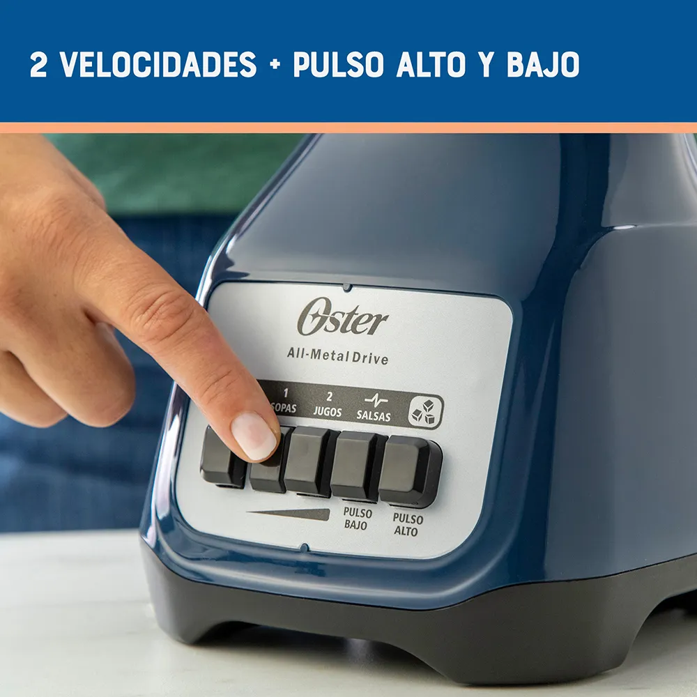 Licuadora Oster vaso de vidrio, 550 watts de potencia 800w pico BLSTKAGLPB 3