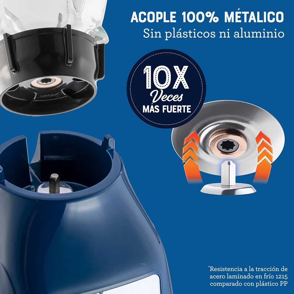 Licuadora Oster vaso de vidrio, 550 watts de potencia 800w pico BLSTKAGLPB 7