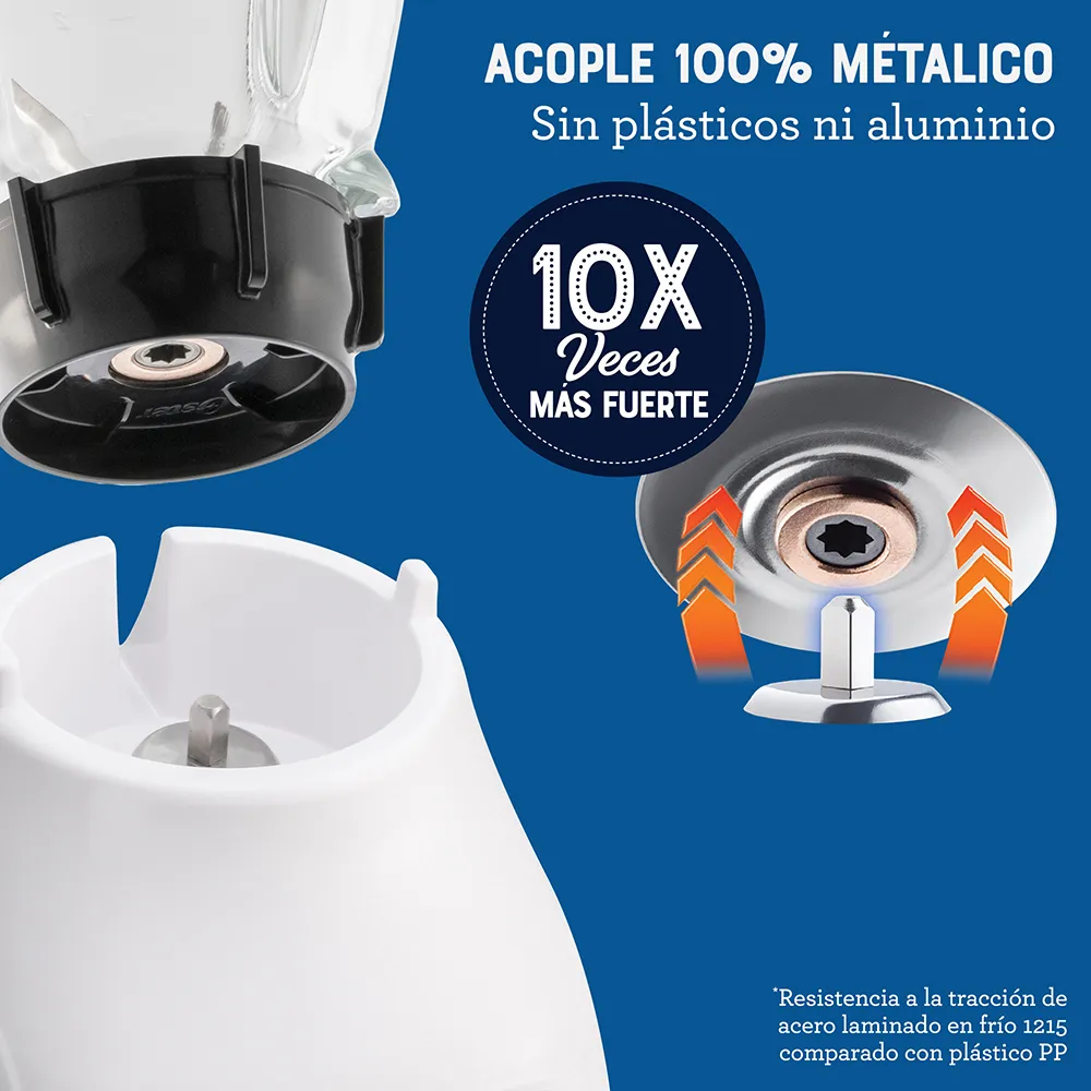 Licuadora Oster vaso de vidrio, 550 watts de potencia y rendimiento máximo de 800 watts BLSTKAGWRD – Garantizado y durable | Comercial Electroahorro - Imagen 6