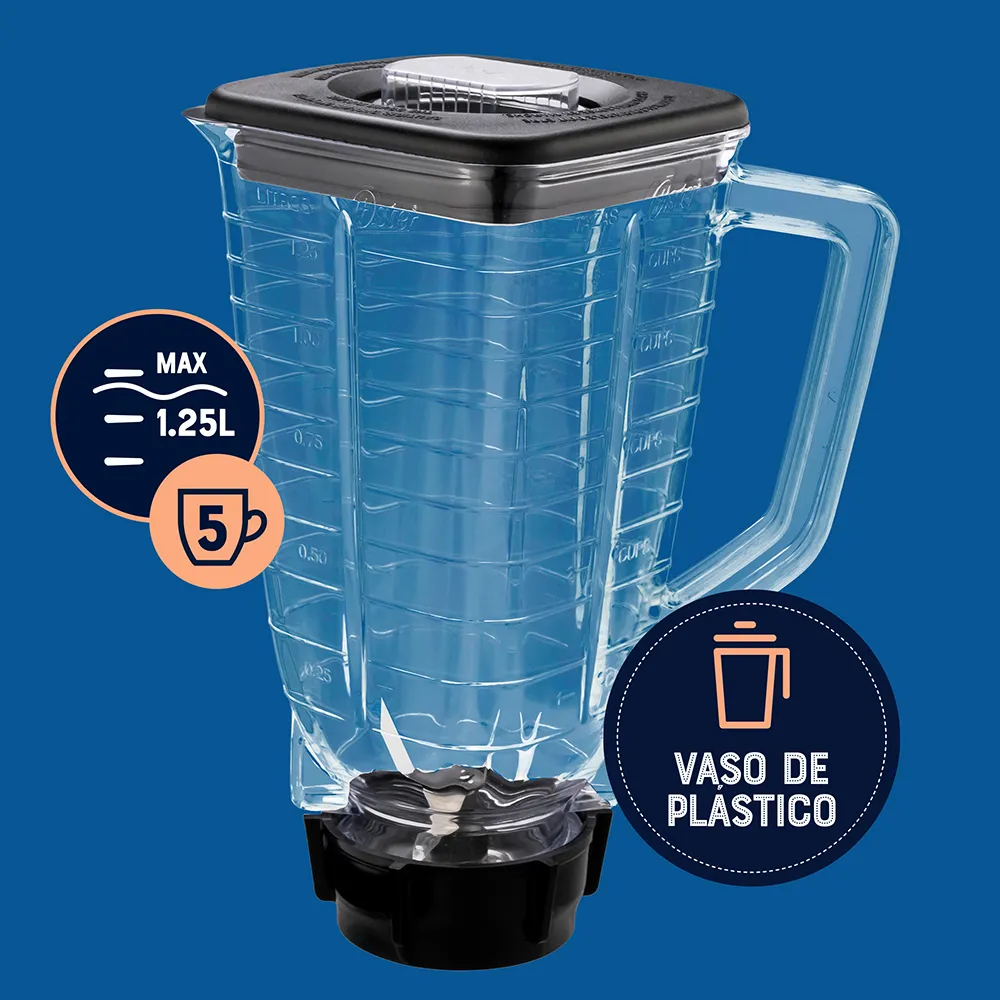 Licuadora Oster 2 velocidades vaso de vidrio BLSTKAP-BPB 6