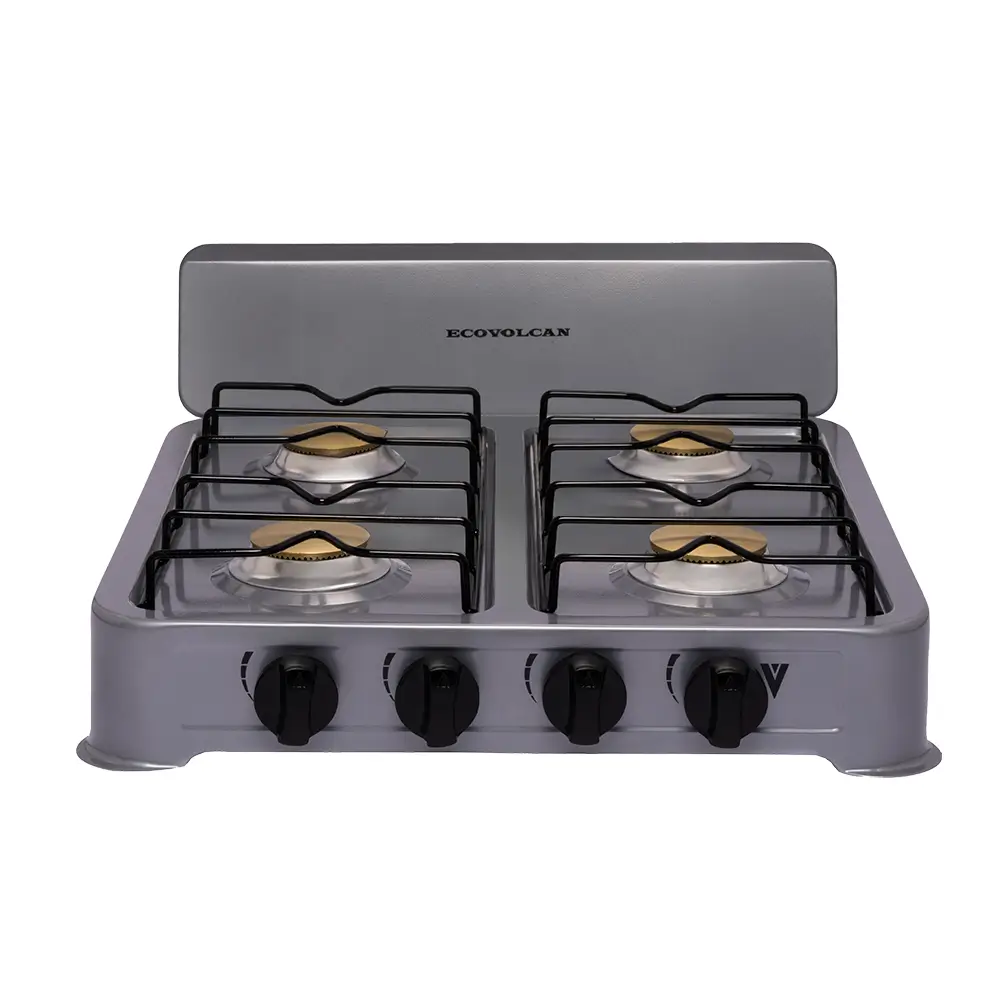 Estufa de mesa de 4 hornillas Eco Volcán EMG4BR-ECO 1
