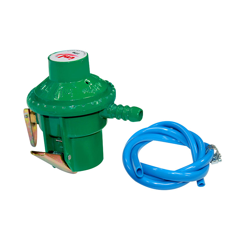 Cilindro de gas Tropigas 25 lbs con regulador, manguera y abrazaderas regulador