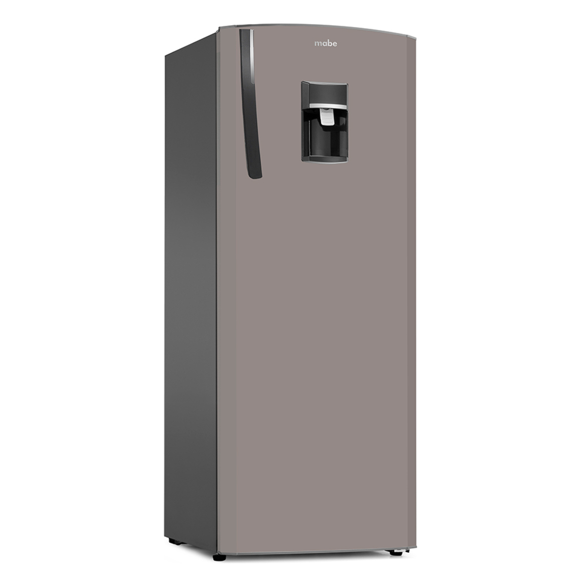 Refrigeradora Mabe de 9 pies de una puerta con dispensador de agua RMU235FANE izquierda
