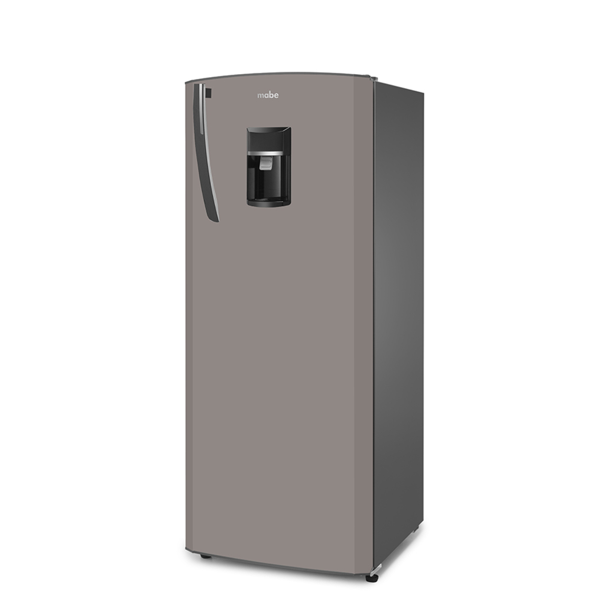 Refrigeradora Mabe de 9 pies de una puerta con dispensador de agua RMU235FANE lado