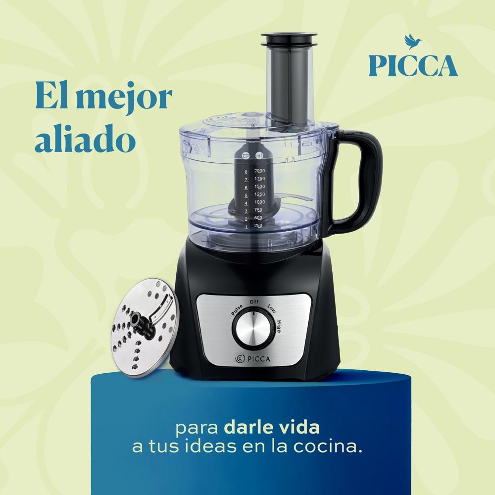 Procesador de 8 tazas marca Picca PIFP08BN fondo