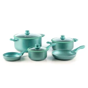 Batería de cocina de 8 piezas de mármol turquesa marca Picca