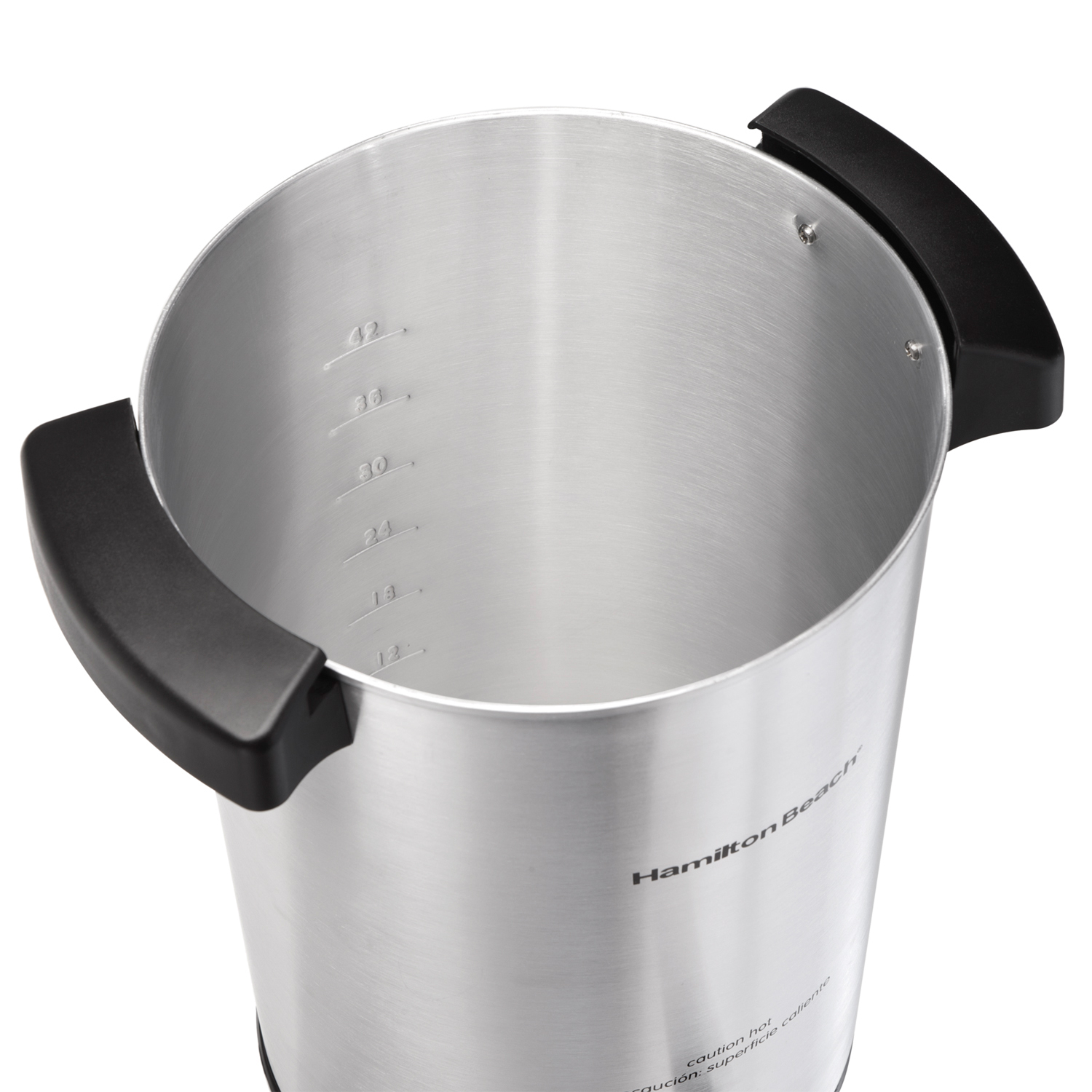 Cafetera de 45 tazas Hamilton Beach HB40515 adentro