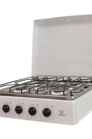 Estufa de mesa marca Cetron de 4 hornillas con tapadera metálica. Ahorre al visitar la tienda.