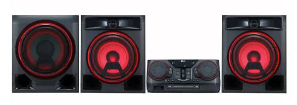 Equipo de sonido marca LG de 13200 watts de potencia. Ahorre al visitar la tienda.