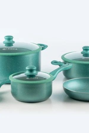 Batería de cocina de 8 piezas de mármol marca Picca. Ahorre al visitar la tienda.