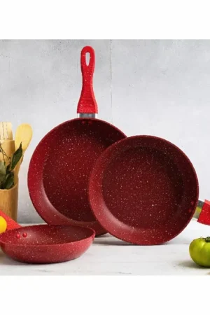 Set de sartenes de mármol Milán Rojo marca Picca. Ahorre al visitar la tienda.