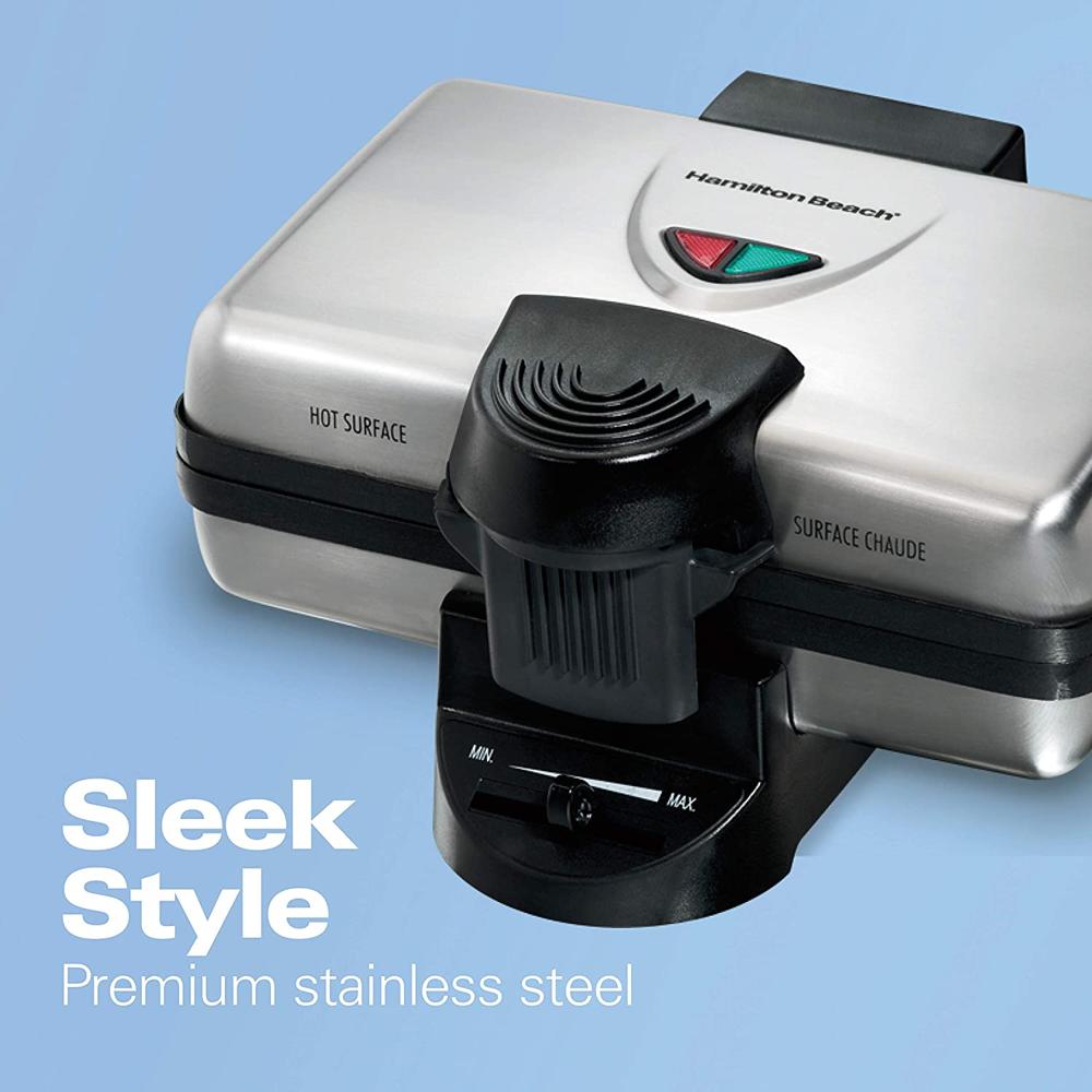 Waflera cuadrada de acero inoxidable Hamilton Beach HB26009 general