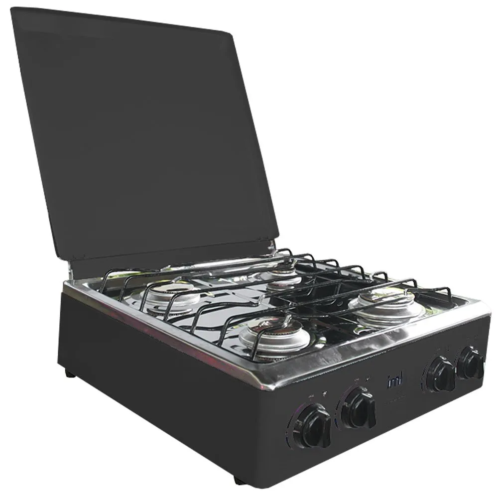 Estufa de mesa de 4 hornillas a gas marca IML IML4H