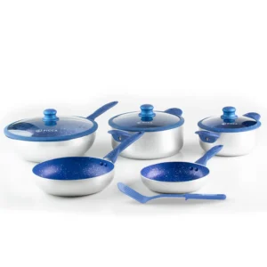 Batería de cocina Picca 9 piezas mármol Roma