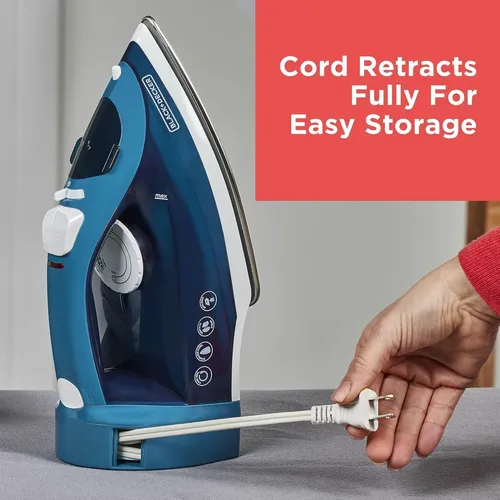 Plancha Black+Decker ICR004B con cable retráctil