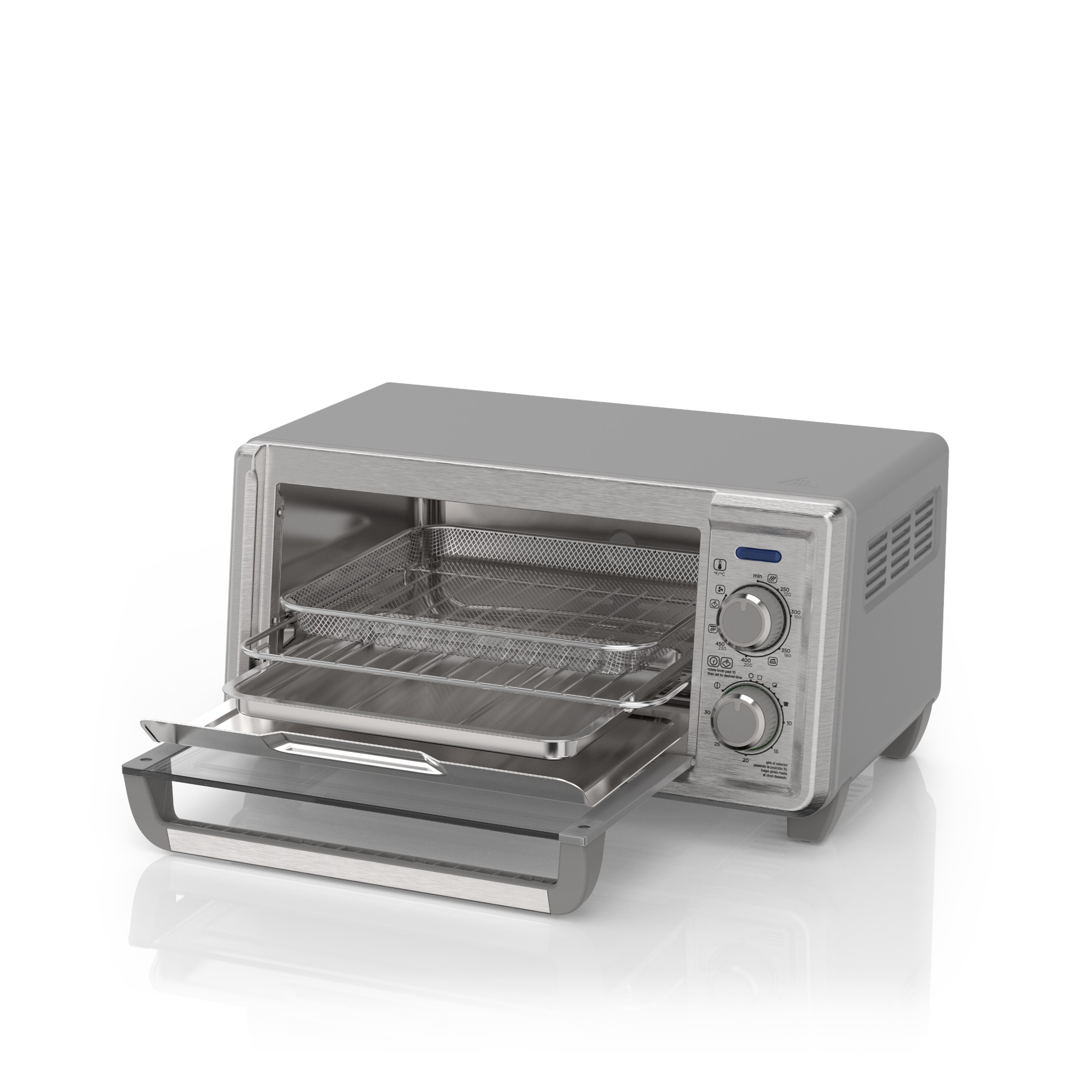 Interior del horno tostador Black+Decker TO4125-OSDLA con bandeja