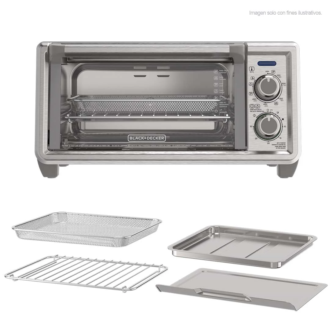 Horno freidora Black+Decker TO4125-OSDLA con tecnología Air Fry