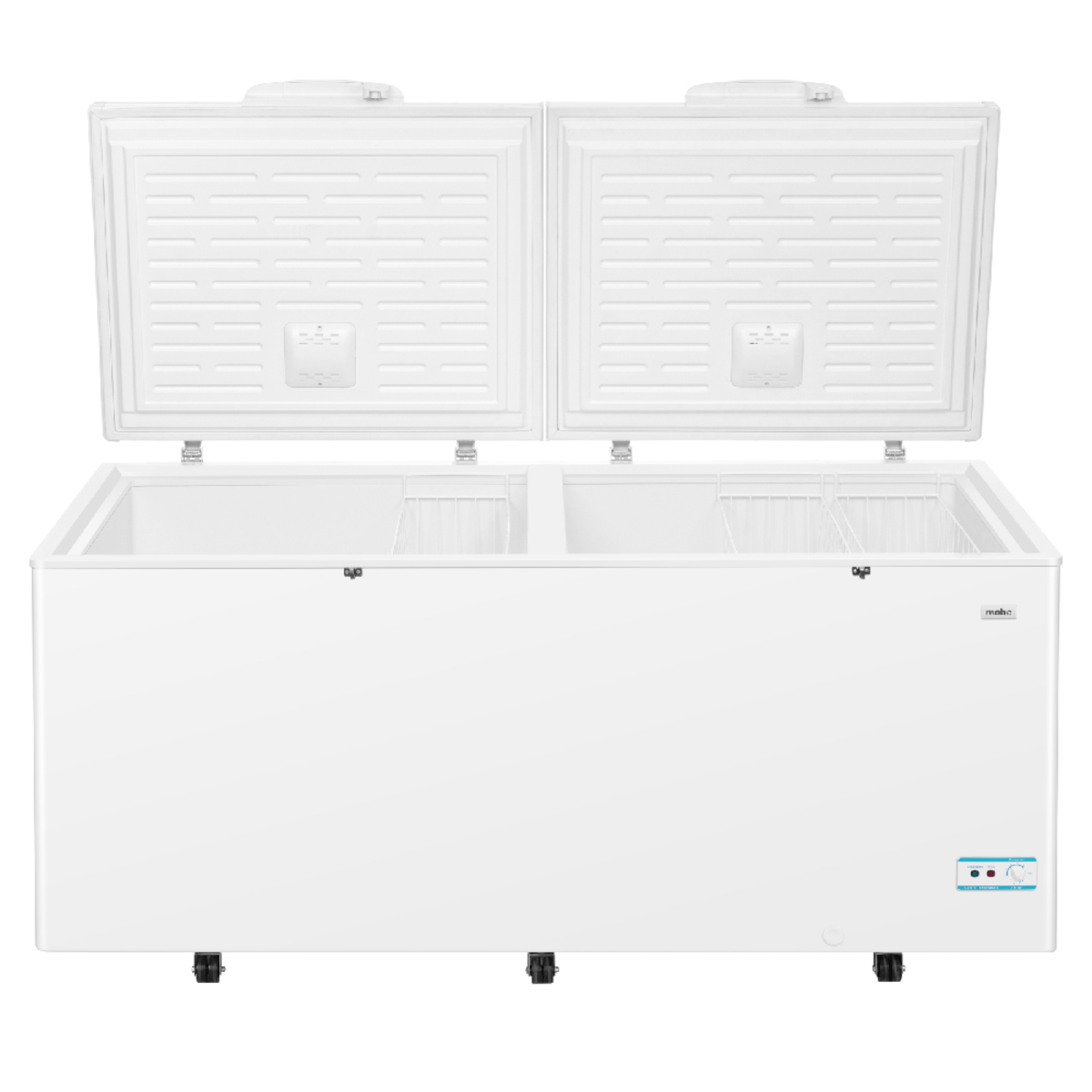 Congelador Mabe de 25', con 150 horas de conservación de alimentos al haber cortes de electricidad. Tiempo de entrega de 3 a 5 días.