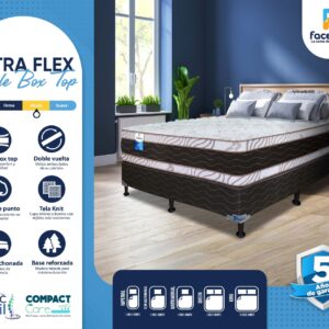 Cama Facenco Extraflex Doble BOX TOP.