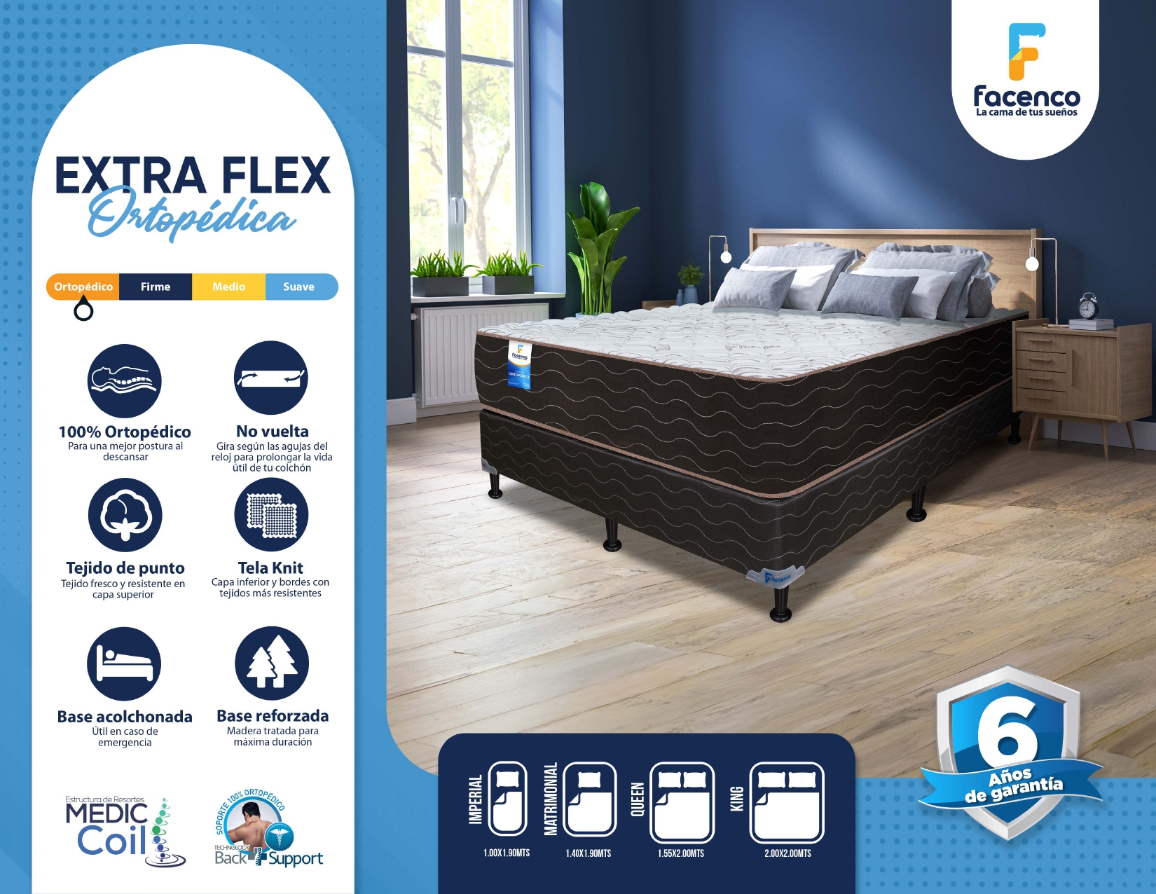 Cama Facenco Extraflex Ortopédica