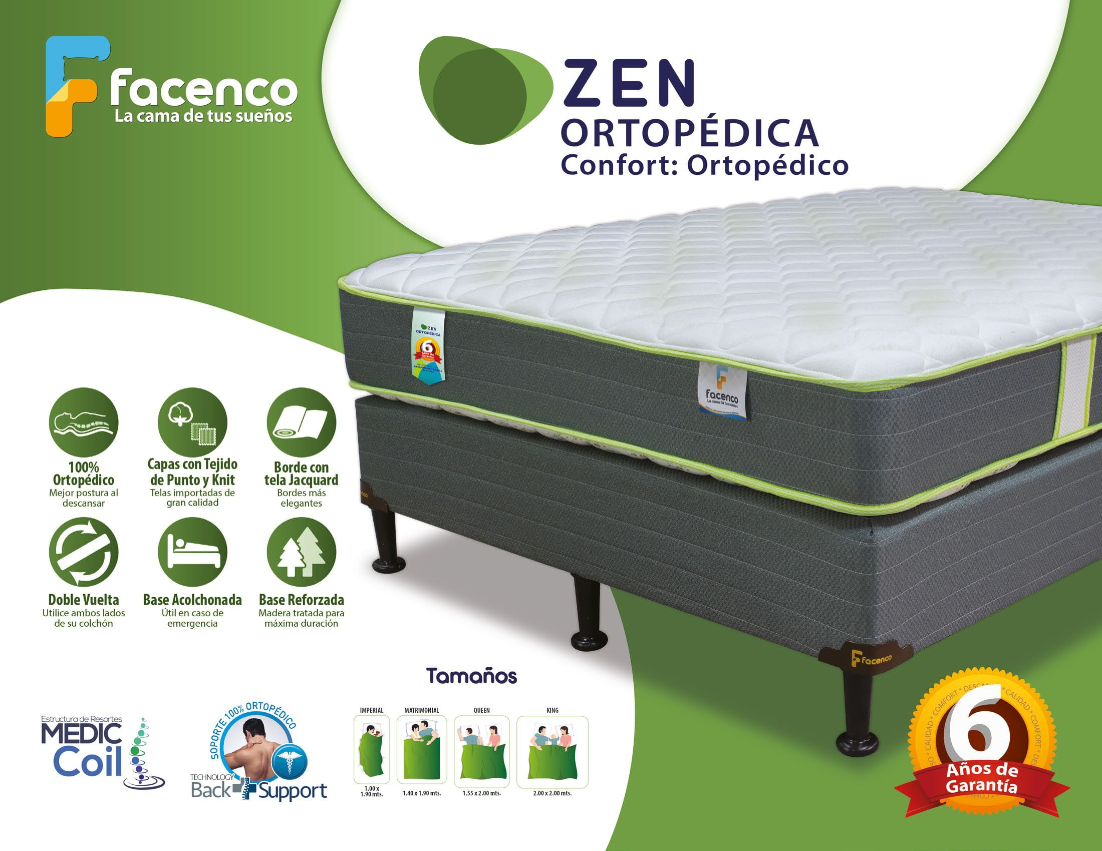 Cama Facenco ZEN Ortopédica