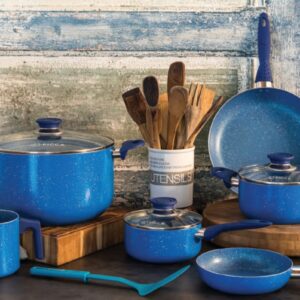 Batería de cocina marca Picca con antiadherente de Dyflon de 10 piezas.