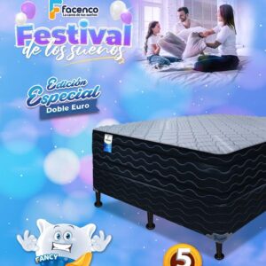 Cama Facenco Matrimonial Edicion Especial Doble Pillow.