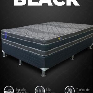 Cama Siesta Matrimonial Black Doble Euro.