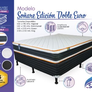 Cama Soñare Matrimonial Edicion Especial Doble Euro.