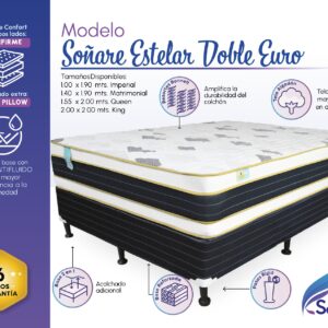 Cama Soñare Matrimonial Estelar 2 Euros.